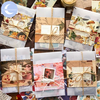 

YueGuangXia Mushroom Kit Suit Scrapbooking/Card Making/Journaling Project DIY Kraft Retro Writing paper Cards 6 Designs 30pcs