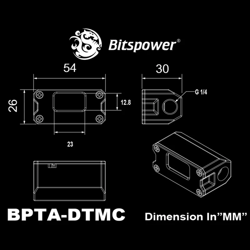 Bitspower Touchaqua Termômetro Digital Sensor Térmico Display de Temperatura Tela Displayer Sata Ficha Alimentação Bpta-dtmc - Imagem 2