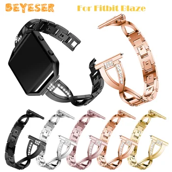 

Women's Watch Band For Fitbit Blaze Smart Watch Bracelet Adjustable Band Replacement Watch Strap Diamond belt Accessories Alloy