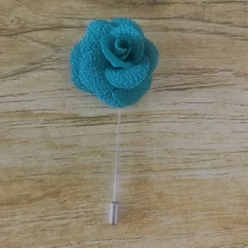 

Cheap 20Pcs/Lot Best Man Groom Boutonniere Cloth Green Rose Flower men buttonhole Wedding Party Prom Man Suit Corsage Pin Brooch