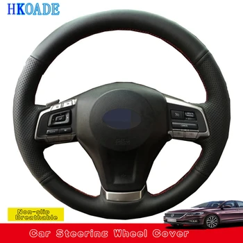 

DIY Accessories Hand-stitched Black Soft Artificial Leather Car Steering Wheel Cover For Subaru WRX (STI) Levorg 2015-2019