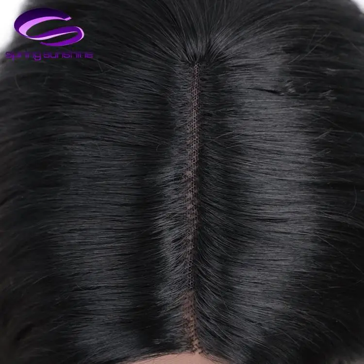 Синтетический 14 дюймов Длинный Боб парик фронта шнурка естественная волна черная средняя длина высокотемпературное волокно черный/белый женский парик
