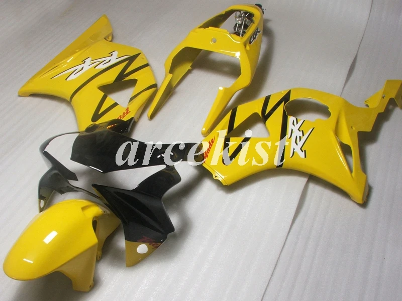

4Gifts New ABS Motorcycle Full Fairings Kit Fit For HONDA CBR954RR CBR954 954 2002 2003 Body set yellow
