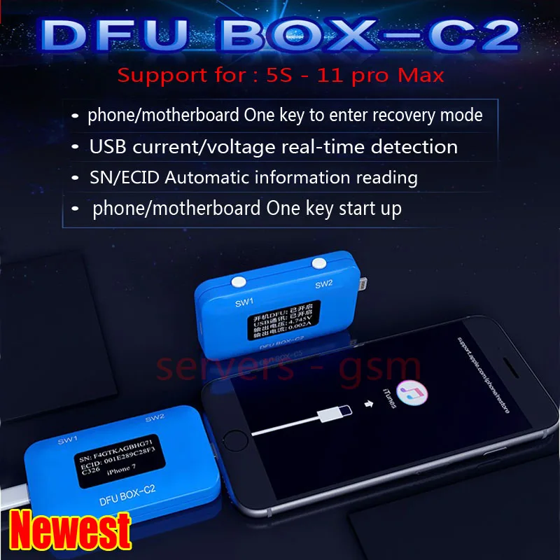 Jc Dfu BOX-C2 Mobiele Telefoon Moederbord Een Sleutel Dfu, snelle Usb  Stroom En Spanning Detectie Ondersteuning Voor Iphone 5s-11Pro Max -  AliExpress