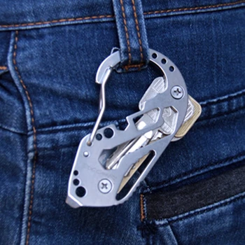 

1PCs EDC Holder Clip Gadget Quickdraw Multipurpose Hanger Buckle Utility Carabiner Camp Key Organizer Pocket Climb Multi Tool