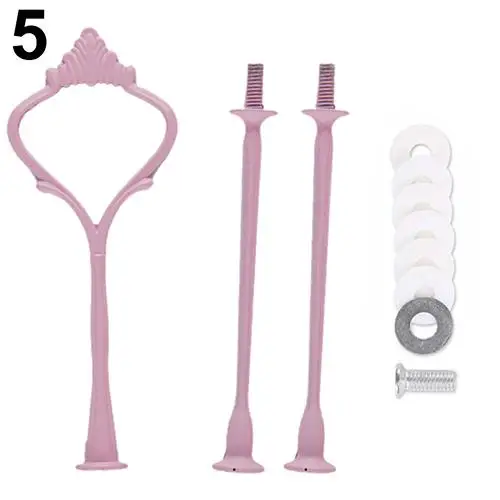 

1 Set 2 or 3 Tiers Cake Plate Stand Multi-Style Plate Handle Fitting Hardware Rod Tool Cake Plate Stand Wedding Birthday Party