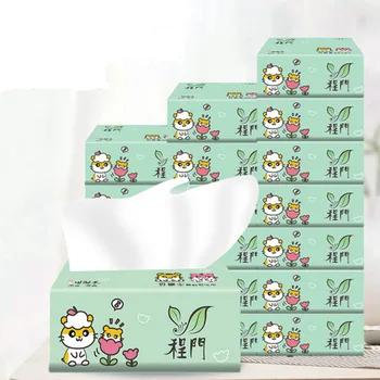 

10X 4 ply Tissue Draw Paper Home Hotel Toilet Facial Napkin Natura Wood Pulp