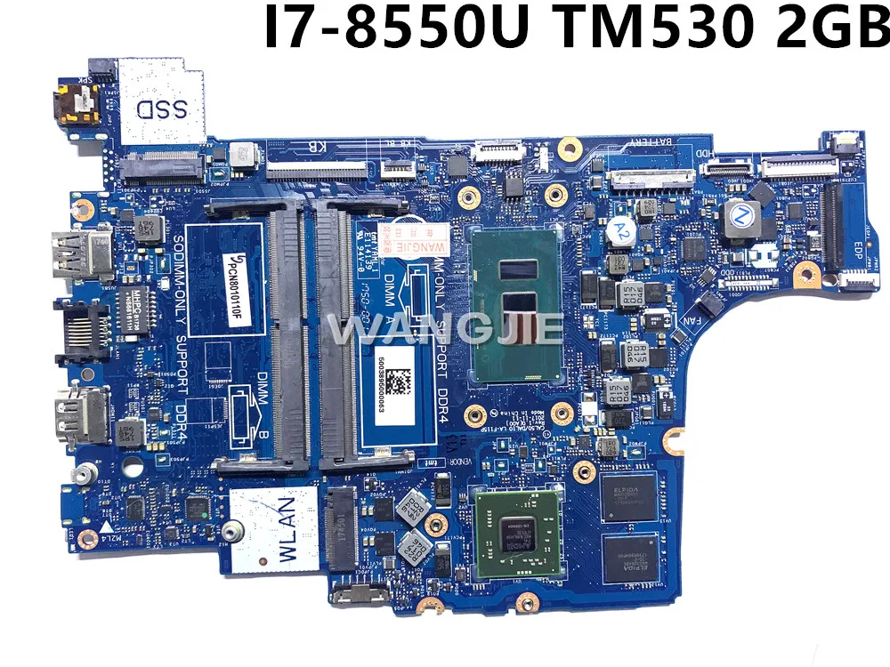LA-F115P материнская плата для ноутбука Dell Inspiron 15-5570 17-5770 I7-8550U AMD 530 2GB CN-0G9KR8 |