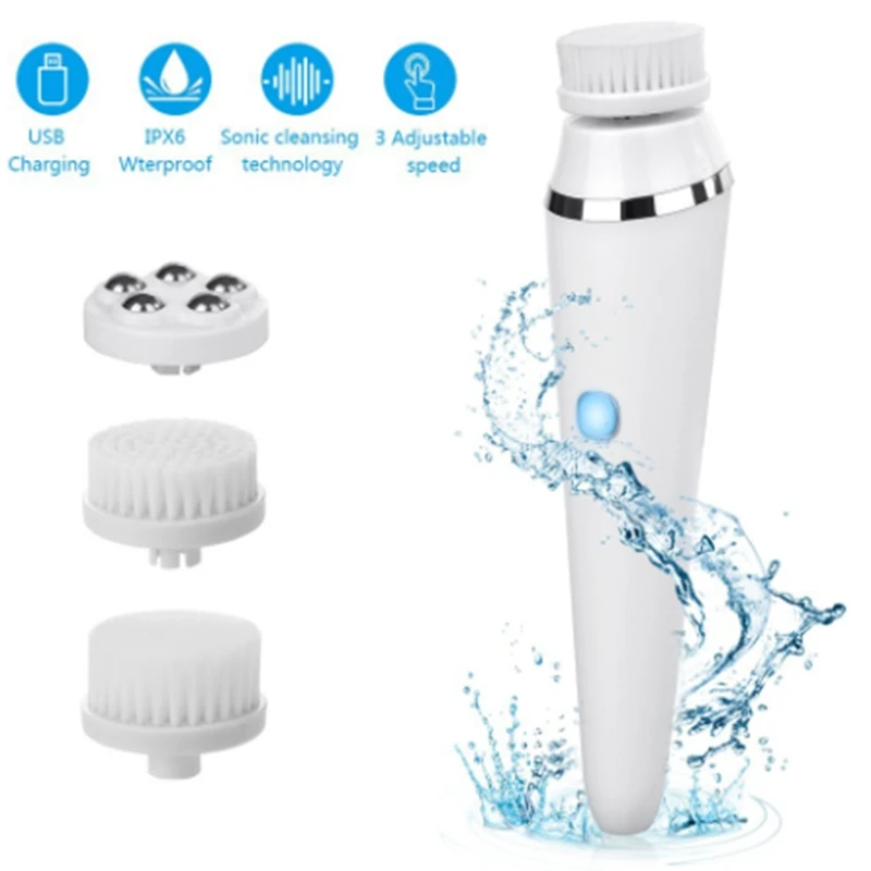 Little Dolphin Facial Cleansing Brush Deep Cleaning Shrinking Pores Oil-control Firming Skin 3 In 1 Face Skin Care Tools