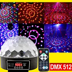 Диско-огни с пультом дистанционного управления Звук Активированный стробоскоп свет диско шар вечерние свет 6 цветов для рождества для DJ
