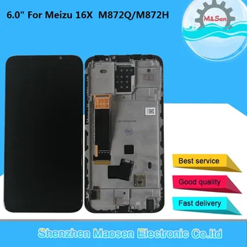 

6.0" Original M&Sen For Meizu 16X 16 X AMOLED LCD Display Screen With Frame+Touch Digitizer For Meizu 16X M872Q/M872H Display