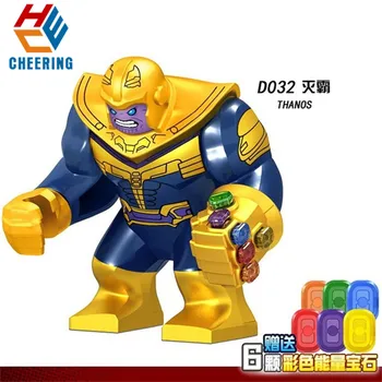 

D032 Big Figures Avengers 4 Endgame DC Thanos Power Stone Building Blocks Bricks Thor's friend Korg Hulk Chitauri Toys For Kids