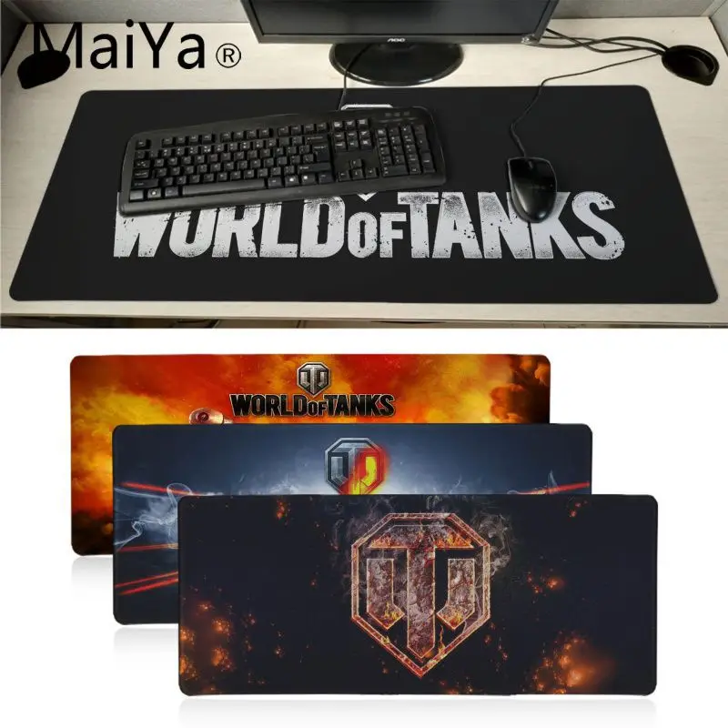Maiyaca World of Tanks логотип прочный Настольный коврик для мыши игровая клавиатура