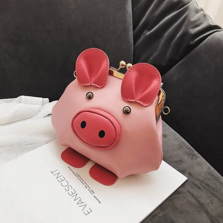 

Bag Women's 2019 New Style Korean-style-Style Contrast Color Personalized & Creative Cute Pig Versatile Shoulder Clip-on WOMEN'S