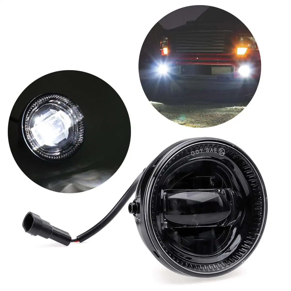 2x LED Fog Lights Lamp For Ford F150 2007-14 Ranger 2008-11 Expedition 2007-2011 Die-cast Aluminum 6500K Waterproof Shockproof