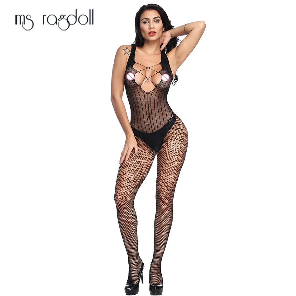 MS ragdoll, сексуальное женское белье, боди, эротическое белье, открытая промежность, эластичная сетка, чулки для тела, горячее порно Нижнее белье