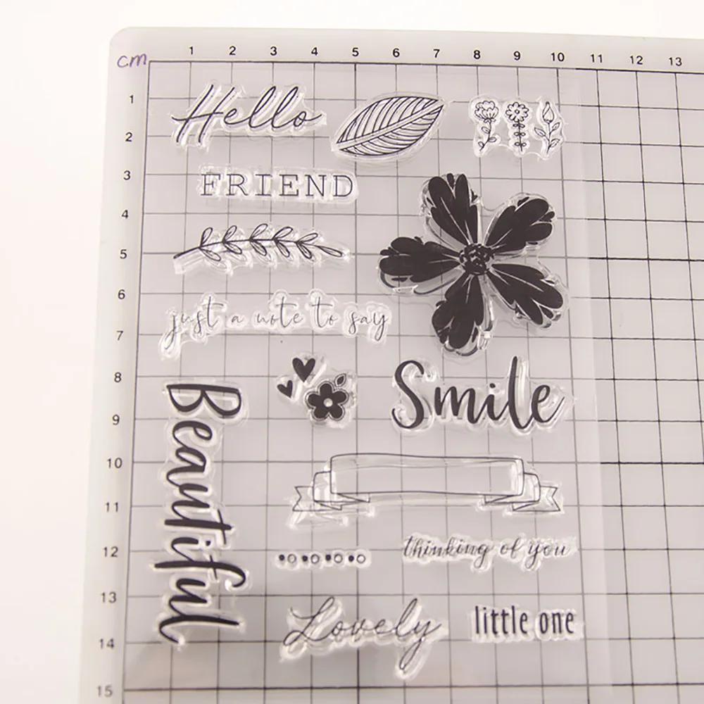 Lychee Life HELLO SMILE прозрачный силиконовый штамп четкая прозрачная печать DIY Скрапбукинг фото альбом украшения
