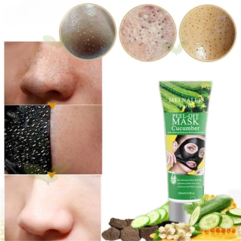 

Strong Effect Suction Black Head Face Mask Cucumber Moisturizing Collagen Korean Mask Sheet Acne Treatment Mask Facial Skin Car