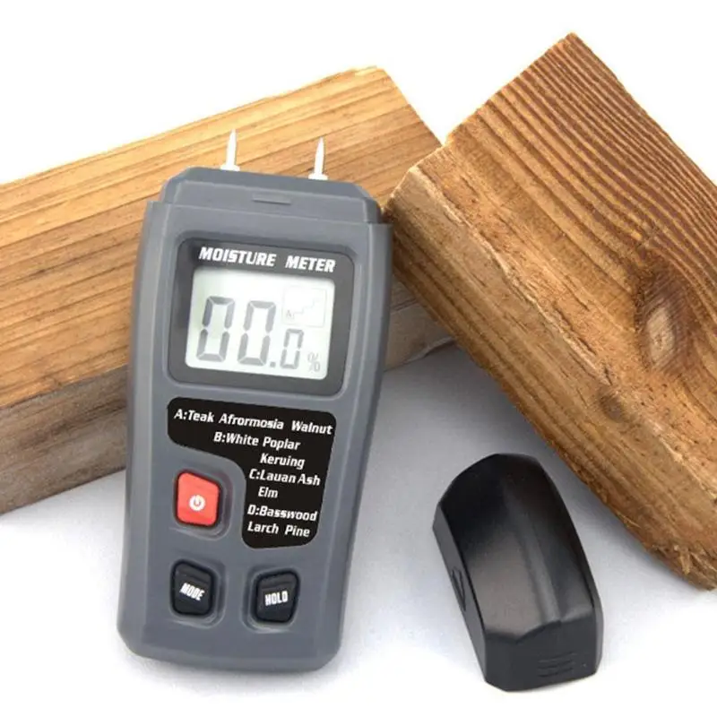 

New 2 Pins LCD Digital Wood Moisture Meter Humidity Tester Timber Damp Detector 2019 Wood Moisture Meters