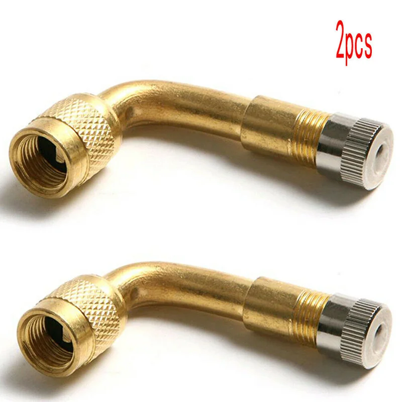 New 2x Tyre Valve Extension 90 Degree Adaptor Motorcycle Car Tire Stem Extende 