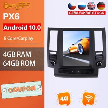 

Android 10.0 Multimedia Player For Infiniti FX35 FX45 2003-2006 Car Stereo GPS Navigation Radio Carplay 8 Core Tesla Touchscreen