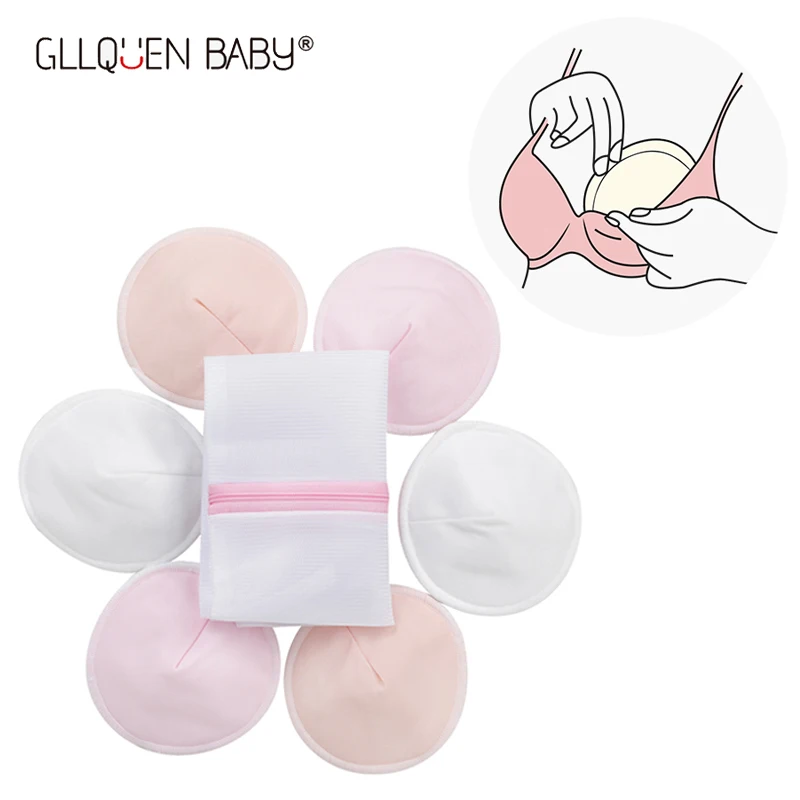 6pcs Reusable Breastfeeding Nipple Pad Nipple Covers For Maternity