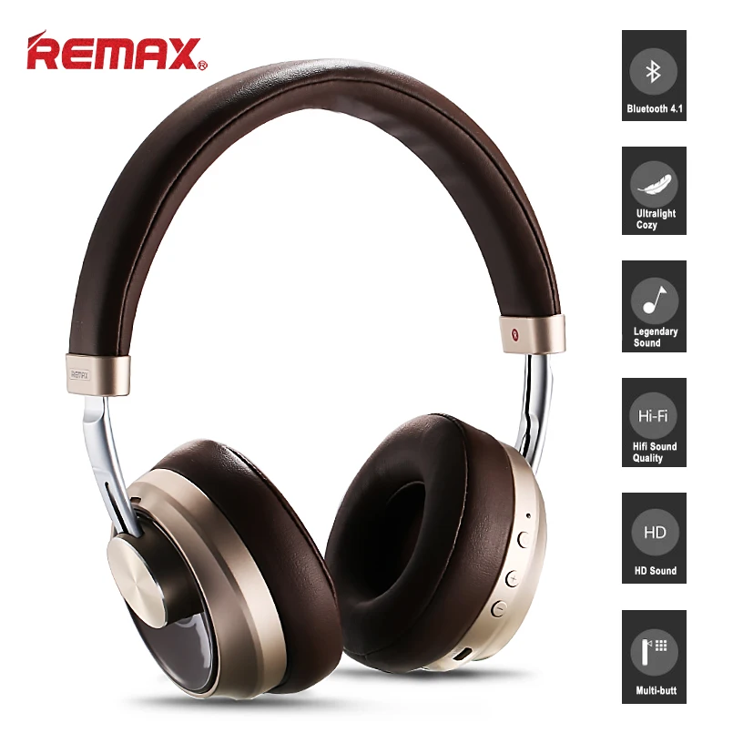 REMAX Earphone Bluetooth V4 1 HIFI Stereo Sound Quality Wireless Headphone Smart Noise Reduction Headphone USB Charging Earphone