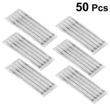 

50pcs Tattoo Needle Stainless Steel Disposable Medical Round Liner Tattoo Needle for Tattoo Machine Microblading