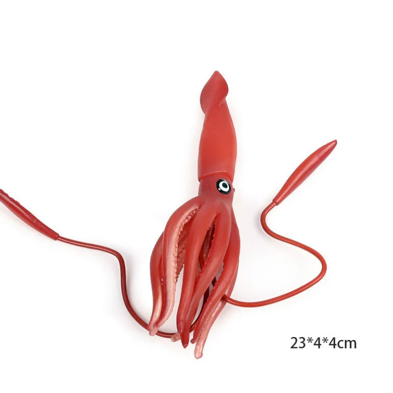 Модель осьминога, Акула, парусник, модель осьминога, фигурка морской жизни, образовательная фигура, океан, с животными из ПВХ, игрушка для детей, Детский декор, подарок - Цвет: Small squid
