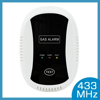 

433MHz Gas Alarm LPG Detector Wireless Sensor For smart home Alarm System Auto Detect Built-in siren Fire prevention