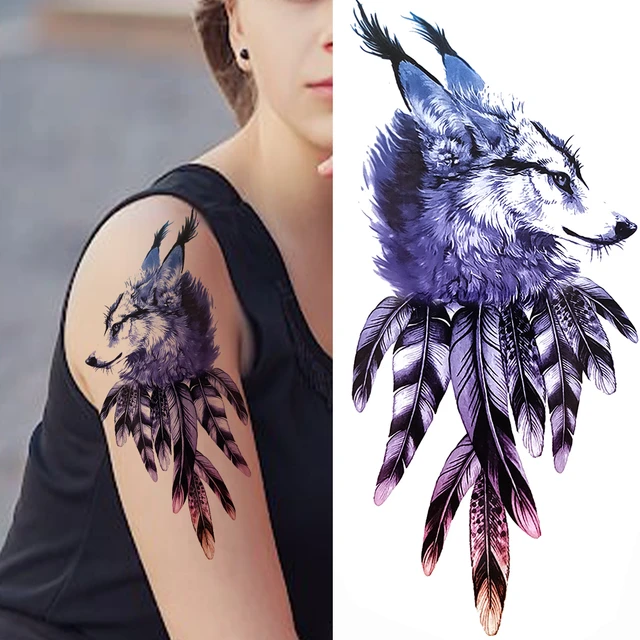 Waterproof Temporary Tattoo Sticker Color Dreamcatcher Feather Butterfly  Style Fake Tatto Flash Body Art Tatoo For Men Women - Temporary Tattoos -  AliExpress