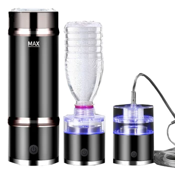 

SPE/PEM 360ML Rich Hydrogen Generator Bottle Water Filter Portable Stainless Steel Water Alkaline Ionizer Cup with Drain Hole