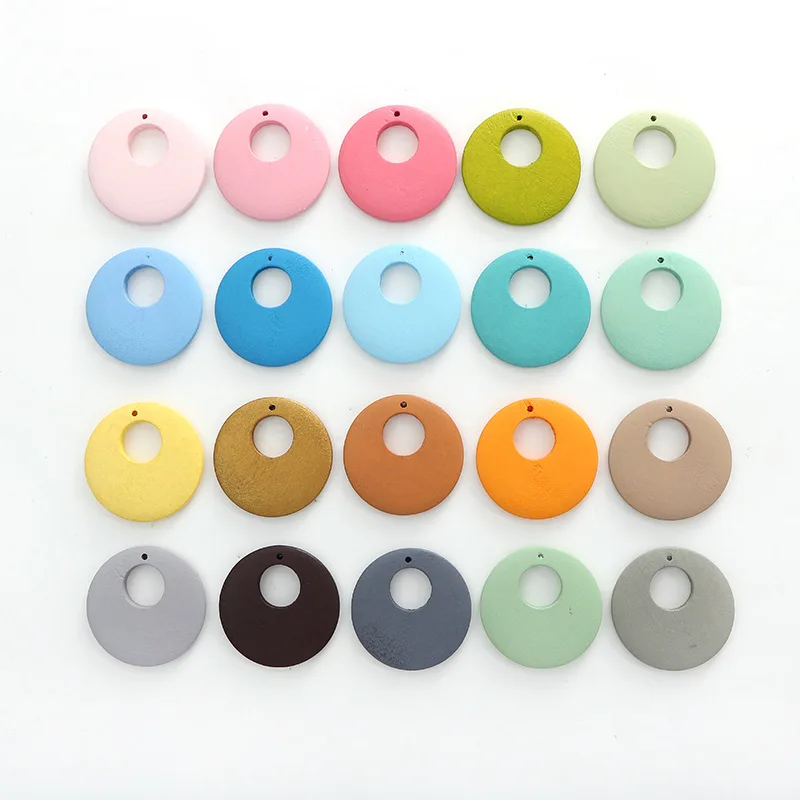 

Missxiang 40/50mm 10pcs ornaments making accessories retro circular ear ring pieces manual diy woods beads accessories materials