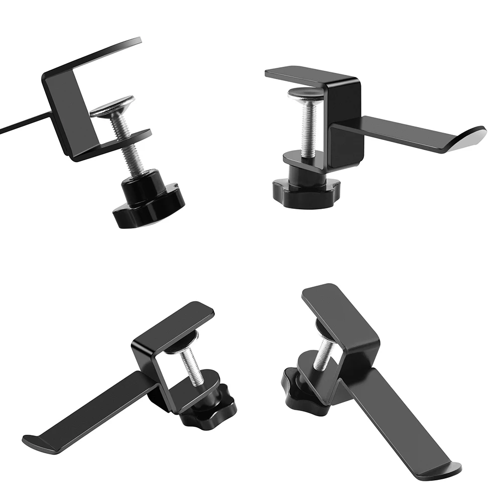 Headset Stand Holder Metal Hook Clip Gaming Headphone Hanger Mount For Desk With Adjustable Clamp Universal