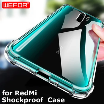 

for Xiaomi Redmi Note 9s Note 7 8 Pro RedMi 8A Case,Silicone Shockproof Transparent Protective Cover for Xiaomi Mi 9t K20 Case