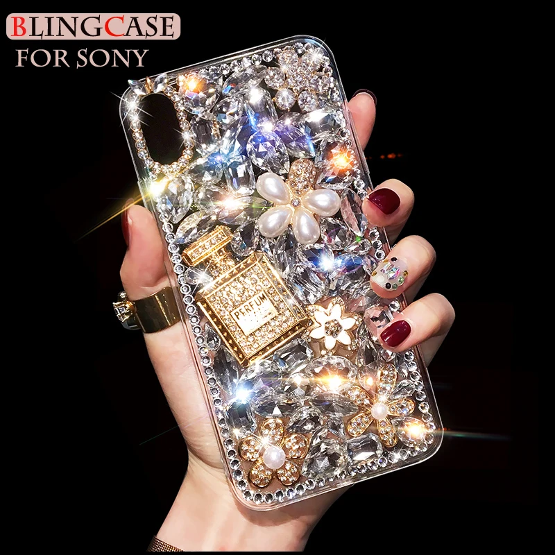 

Luxury Perfume Bottle For Sony Xperia X XA XA1 XA2 Ultra XZ XZ1 XZ2 XZ3 XZ4 10 Plus Premium Performance Perfume Rhinestone Cover