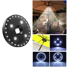 200LM 24+4 LED Outdoor Patio Umbrella Pole Light Garden Detachable Portable Camping Tent Lamp Emergency Light With Hook