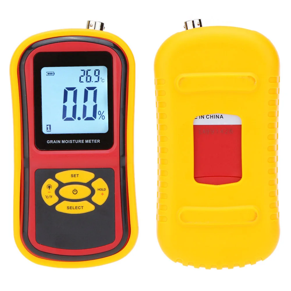 

GM640 Portable Digital Grain Moisture Meter with Measuring Probe LCD Display Tester for Corn Wheat Rice Bean Wheat Hygrometer
