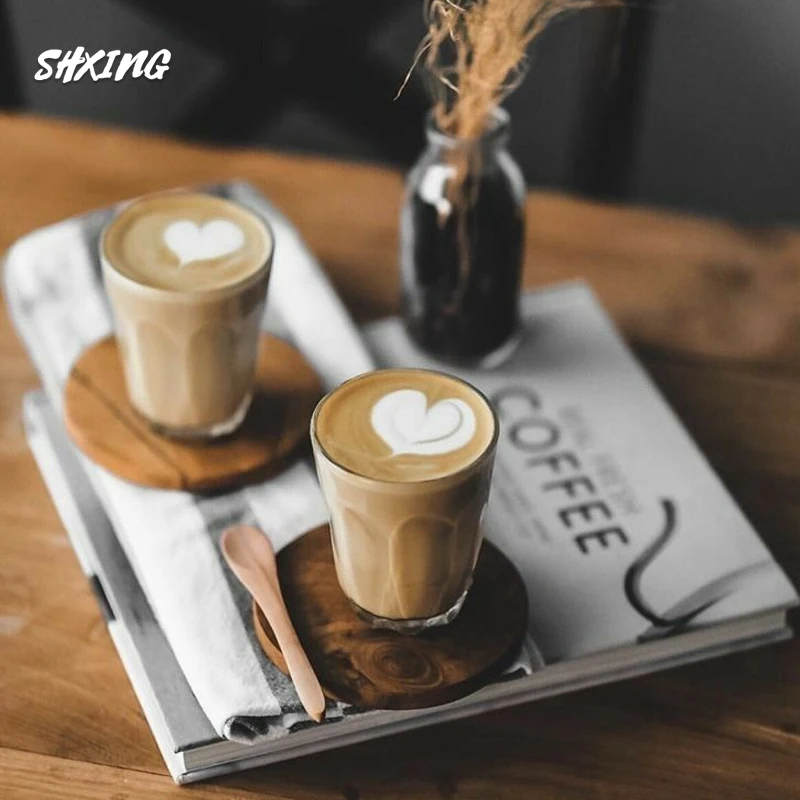 

1pcs Coffee Cup Wall Glass Cup Beer Coffee Heart Cups Heat Resistant Healthy Drink Mug Tea Mugs Transparent Tea Glass Cup