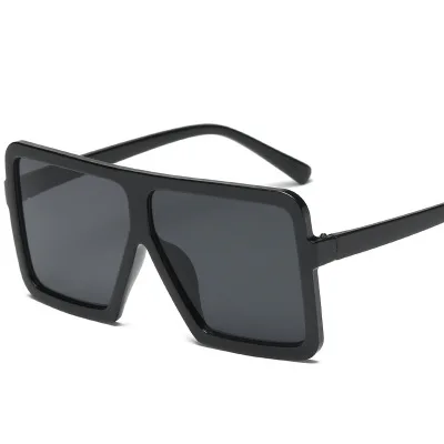 Новые стильные квадратные очки в большой ящик солнцезащитные очки для женщин в стиле ретро очки тренд красочные водительские очки - Название цвета: A