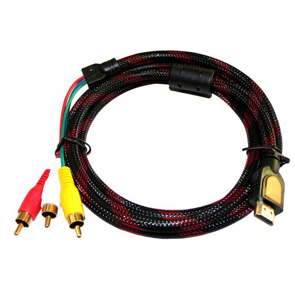 1 5 м ЖК дисплей HDMI Мужской до 3 RCA AV аудио видео конвертер SDI адаптер кабель HDTV