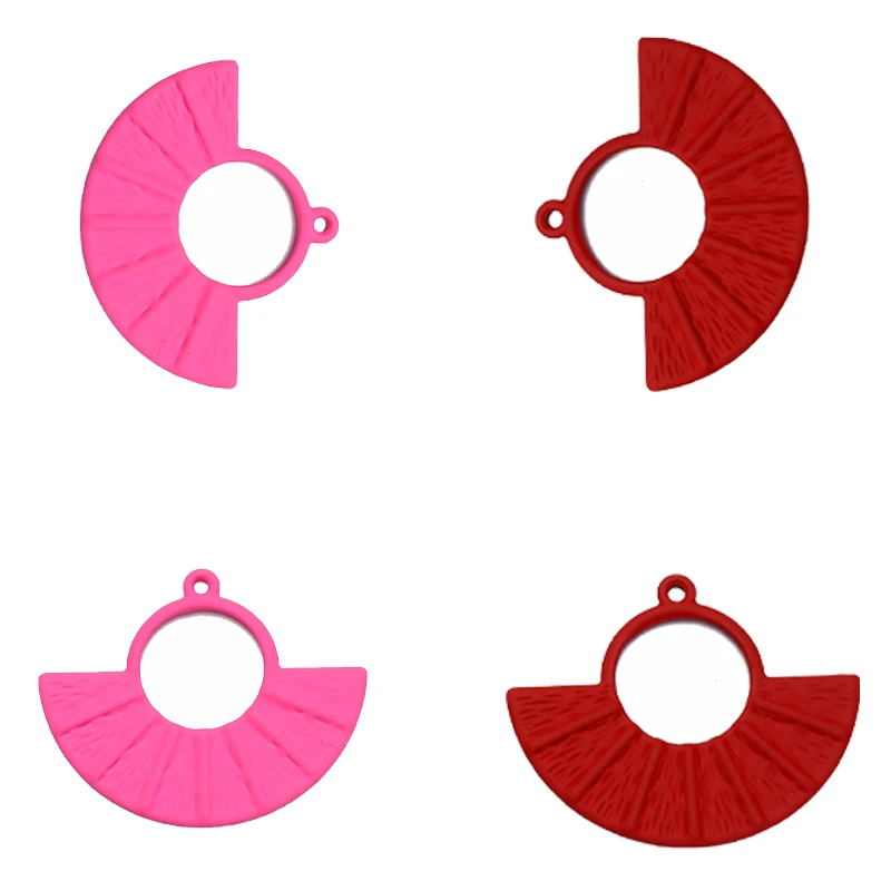 Geometrischer Einzel-Hängeanhänger in Fächerform aus Messing, Punk-Temperament-Halskette, Ohrringe, personalisierter Quastenanhänger – Detail 10