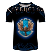 Новая мода магический школьный дизайн Мужская футболка 3D Ravenclaw
