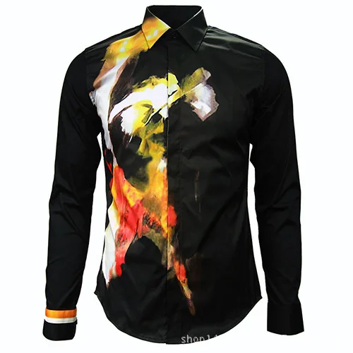 

Brand Men's Wear Brother Special Clothing Wind Shirt Male Long Sleeve Male Shirt Digital Printing Shirt