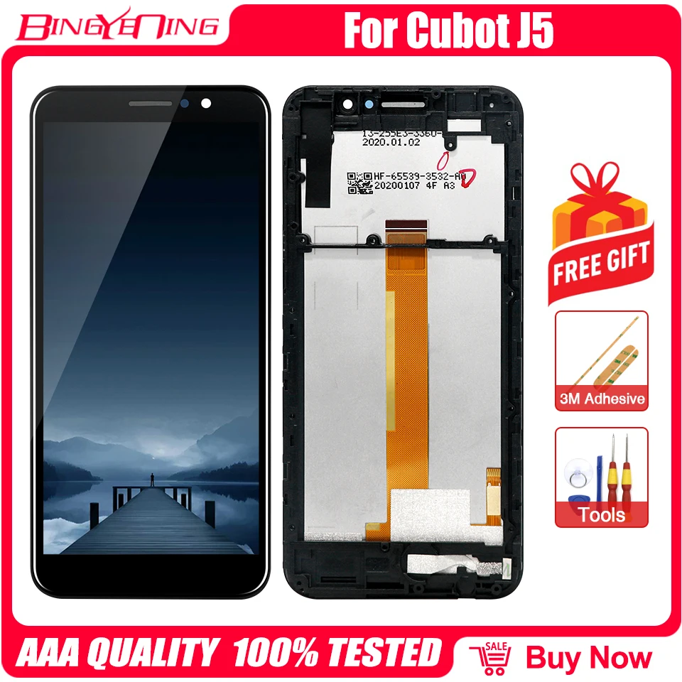 New Original For Cubot J5 LCD&ampTouch screen Digitizer with frame display Screen module accessories Assembly Replacement | Мобильные