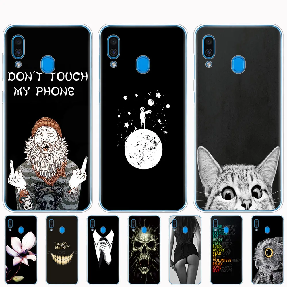 

For Samsung Galaxy A30 Case coque silicon phone Cover on for Samsung Galaxy A30 A 30 SM-A305F A305F A305 Soft TPU bumper black