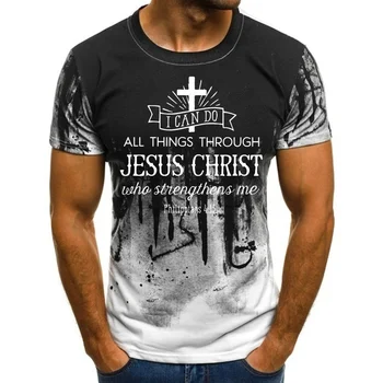 

2020 new multi-color men and women casual fashion jesus christ t shirt personalized letter printing camouflage short sleeve