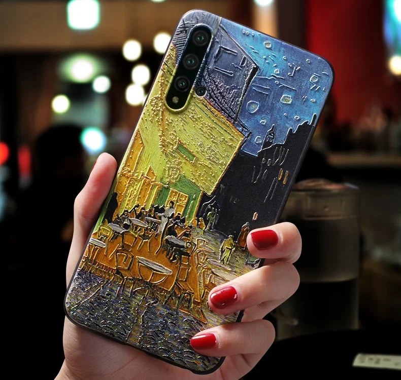 Чехол-накладка для смартфонов P20 P30 P40 Pro Lite s Mate 40Pro Honor 20 10 P Smart 2019 Nova 5t 3D кафе террасы