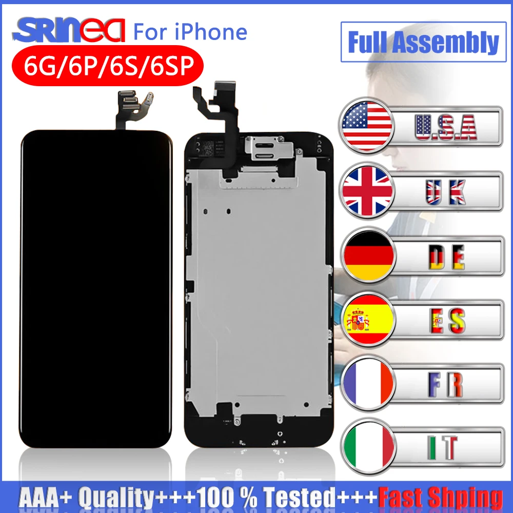 100% OEM экран для iPhone 6 6s Plus 7 lcd Замена дисплей с 3D сенсорным экраном дигитайзер