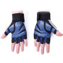 Перчатки для езды на открытом воздухе тренажерный зал наручные Обёрточная бумага Вес подъемные дышащие Для мужчин Для женщин противоскользящие носки унисекс Поддержка спортивные половина Finger Обучение